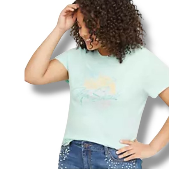 LANE BRYANT “No Shade” Graphic Tee - 18/20 Icy Morning Blue - Picture 1 of 12